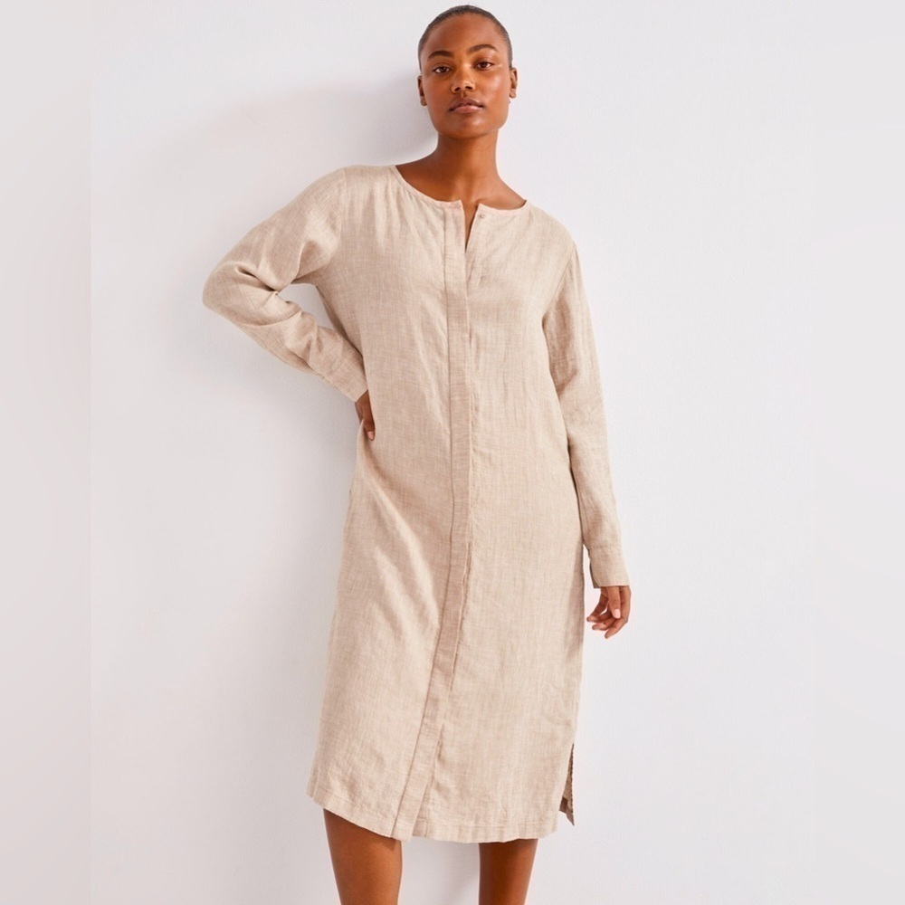 Haven Tan Linen Kaftan